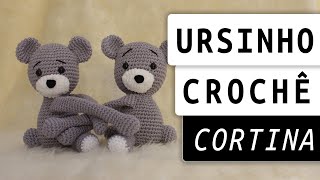 PRENDEDOR DE CORTINA AMIGURUMI PASSO A PASSO  URSINHO DE CROCHE [upl. by Kcirdorb]