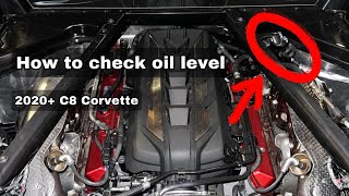 How To Check Oil Level In The C8 Corvette Dry Sump Oiling Systems [upl. by Odnanref540]