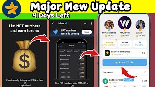 Major NFT Numbers Rental Coming  Major Airdrop Listing Date  Major NFT  Major New Update Today [upl. by Carlson]