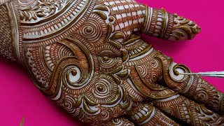 EASY DULHAN MEHENDI DESIGNS FOR FULL HANDS  WEDDING MEHNDI DESIGNS  BRIDAL HENNA MEHNDI DESIGNS [upl. by Esaertal]