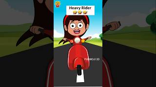 Dont miss the end🤣 funmoji2d rider bike newbike bikelover biker ladyrider comedy cartoon [upl. by Biddle]