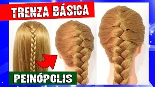 Como Hacer una Trenza Basica  de Raiz o Francesa para Principiantes con Peinados Faciles y Rapidos [upl. by Ttesil]