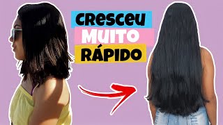 O QUE FIZ PARA MEU CABELO CRESCER TANTO  Contei tudo [upl. by Lorn639]