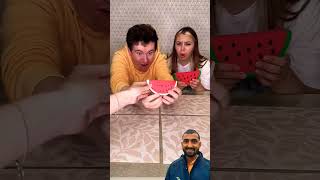 Choose food challenge 😱🤣📸 Why was he replaced with a real watermelon 🙄 shorts Hmelkofm [upl. by Tega]