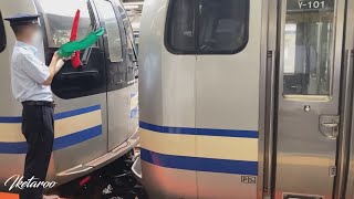 横須賀線E217系 逗子駅1番線 連結発車メロディー付き Gota del Vient [upl. by Celik792]