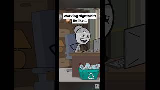 Deciding of over night job animation skits funny foryou [upl. by Nemsaj]