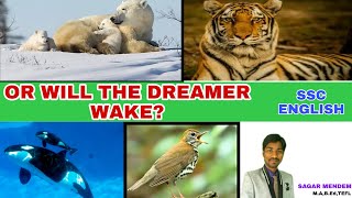 OR WILL THE DREAMER WAKE SSC ENGLISHSAGAR MENDEM [upl. by Etnemelc578]