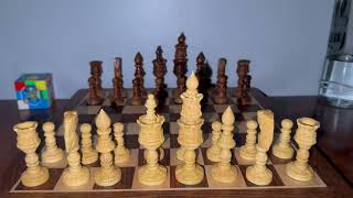 Zinnia Wooden Carved Chess Pieces Tesla Meeku [upl. by Eibrad437]