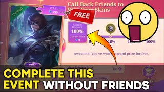 COMPLETE CALL BACK EVENT WITHOUT FRIENDS  HOW TO COMPLETE CALL BACK EVENT MOBILE LEGENDS [upl. by Yelats]