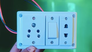 How to connect 2 socket and 1 switch  2 pin wala board ki wiring kaise karen [upl. by Banerjee]