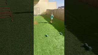 Football skills in the garden football soccer footballskills soccerdrills shorts skills [upl. by Nairad]