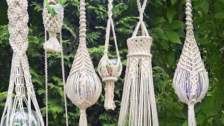 Hanging Macramé Light Sculpture  Amazing Decoration for Home and Garden [upl. by Aiblis]