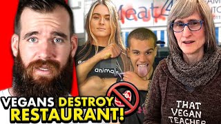 VEGANS DESTROY RESTAURANT OVER BACON [upl. by Liddle]