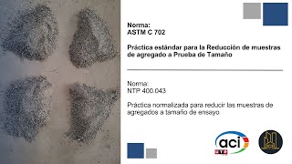 ASTM C 702  PROCEDIMIENTO DE CUARTEO DE MUESTRAS DE AGREGADO [upl. by Modnar914]