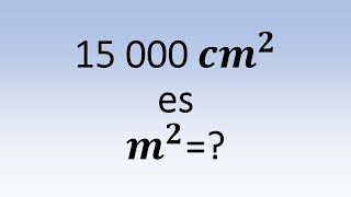 CONVERTIR cm2 a m2 🤓👉 Centímetros cuadrados a metros cuadrados [upl. by Nauqyaj508]