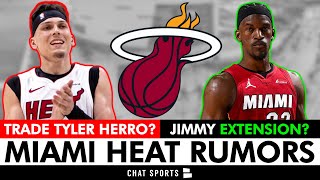 Miami Heat Rumors TRADE Tyler Herro Jimmy Butler Extension Caleb Martin Leaving [upl. by Ativet601]