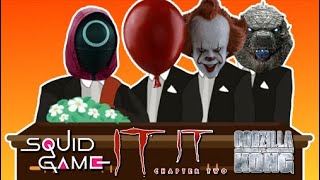 Squid Game amp It amp It Chapter Two amp Godzilla vs Kong  Coffin Dance Meme Song Cover [upl. by Annaeiluj45]