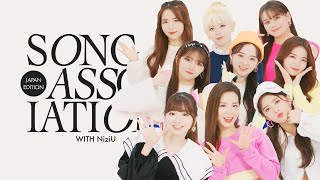 【NiziU】ヒットソングを生歌披露！TWICE先輩の曲も｜Song Association｜ELLE Japan [upl. by Nosyaj]