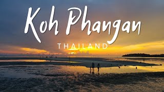 Koh Phangan Island Thanland Walk along the sandbar of Hin Kong Beach at sunset [upl. by Airotcivairam]