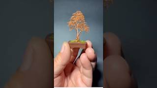 DIY Copper Wire Tree Beautiful Art from Simple Materials 🌳 CopperTree DIYCrafts art shorts [upl. by Maggio]