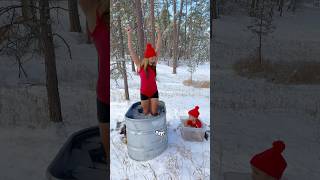 A SNOWBALL snow funny icequeen icebath coldplunge frozen snowball shorts mom kids [upl. by Niltak]