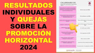 Soy Docente RESULTADOS INDIVIDUALES Y QUEJAS SOBRE LA PROMOCIÓN HORIZONTAL 2024 [upl. by Richara]