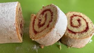 Easy Swiss Roll Recipe Vanilla Swiss Roll Recipe swiss roll cake [upl. by Mason]