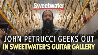 John Petrucci Geeks Out In Sweetwaters Guitar Gallery 🎸 [upl. by Suryc]