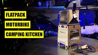 Motorcycle Camping Cooking Gear  Flat Pack Stove and Pot [upl. by Kesia837]