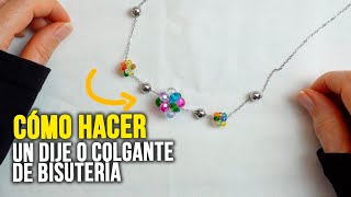 DIY BISUTERÍA Dije bola multicolor y cadena en acero cómo hacerlos [upl. by Coy]