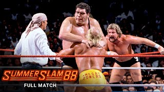 FULL MATCH  Hulk Hogan amp Randy Savage vs Andre the Giant amp The Million Dollar Man SummerSlam 1988 [upl. by Adriaens]