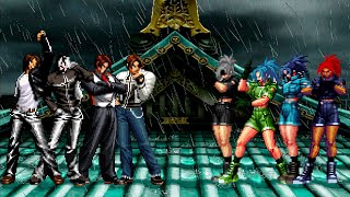 KOF Mugen Kyo Kusanagi Team vs Leona Heidern Team [upl. by Voe59]