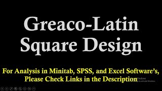 GraecoLatin square design part 2  Latin Square Design  Design of Experiments [upl. by Innattirb]