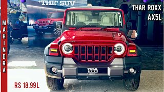 New Mahindra Thar Roxx 2024 🔥 Thar Roxx Ax5L  Diesel Automatic  Rs 1899L  Most Detailed Review [upl. by Cale978]