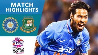 3 Wickets In Crazy Final Over  India vs Bangladesh  ICC Mens WT20 2016  Highlights [upl. by Leoni673]