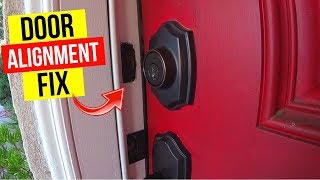 How To Align Deadbolt with Strike Plate Door Alignment Fix Jonny DIY [upl. by Ariadne]