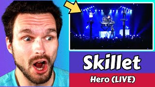 Singers Reaction Skillet Hero LIVE  Unbelievable [upl. by Notnilk294]