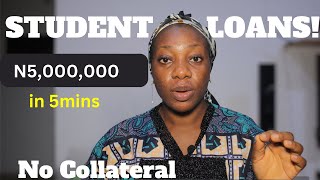 How To Get A Loan In Nigeria As A Student Without Collateral  up to N5M [upl. by Wiedmann]