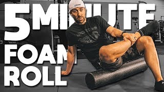 The BEST 5 Minute FOAM ROLLER Routine Youll Ever Do [upl. by Houser740]