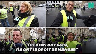 Les gilets jaunes sur les ChampsÉlysées nous expliquent pourquoi ils manifestent [upl. by Neelra]