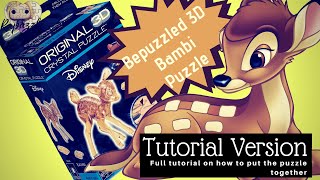 Bepuzzled 3D Crystal Puzzle Bambi Normal Speed Tutoriral Version [upl. by Klos757]