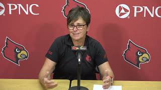 Louisville Cardinals Field Hockey Coach Justine Sowry 2024 Media Day [upl. by Asial347]