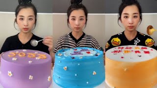 ASMR CREAMY CAKE MUKBANG  KWAI EATING SHOW  CHINESE DESSERT [upl. by Lenra50]