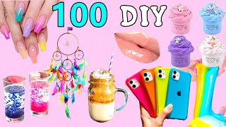 100 DIY  EASY LIFE HACKS AND DIY PROJECTS YOU CAN DO IN 5 MINUTES  ROOM DECOR PHONE CASE and more [upl. by Drexler]