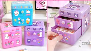 DIY Mini Desk Organizer  DIY kawaii desk  Organizer Paper Crafts Idea  School Supplies [upl. by Aramenta55]