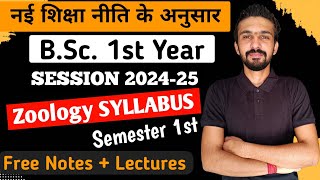 Bsc 1st Year Zoology Syllabus 202425  Bsc 1st Semester Zoology Syllabus  By Dadhich Sir [upl. by Bbor]