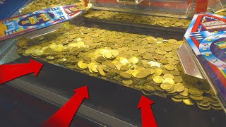 BIGGEST COIN PUSHER JACKPOT EVER [upl. by Ojillib]