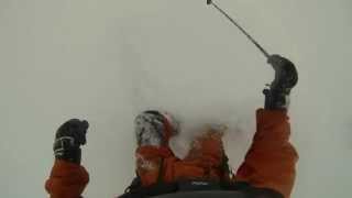 Skiing Down the quotBartavellequot Black Run in Powder [upl. by Parrott]