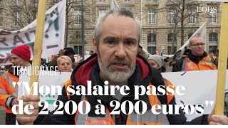 Conducteur de RER en grève contre la réforme des retraites il tient une cagnotte de soutien [upl. by Armstrong940]