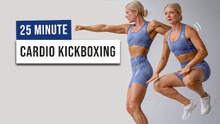 25 MIN CARDIO KICKBOXING WORKOUT to Burn Calories and Have Fun  No Equipment Super Sweaty [upl. by Carline]